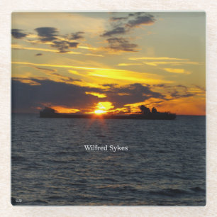 Wilfred Sykes sunset glass coaster
