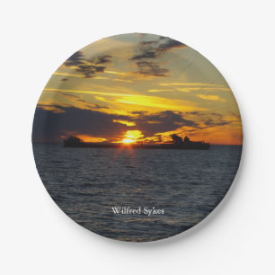 Wilfred Sykes sunset paper plate