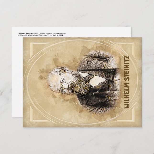 Wilhelm Steinitz, chess player Postcard (Front/Back)