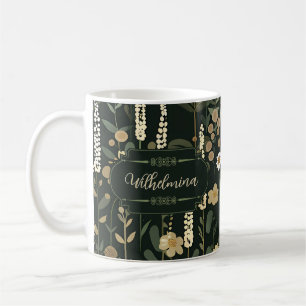 Wilhelmina Dark Daisy Floral Coffee Mug