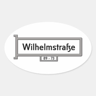Wilhelmstrasse, Berlin Street Sign Oval Sticker