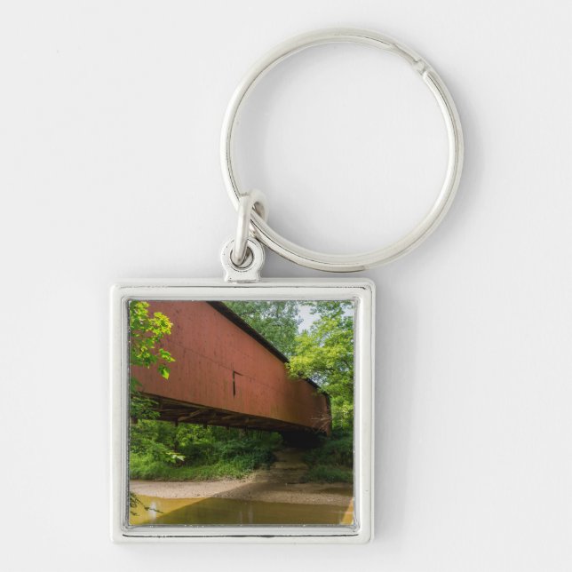 Wilkens Mill Covered Bridge Key Ring (Front)