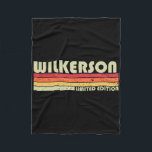 Wilkerson Surname Funny Retro Vintage 80s Birthday Fleece Blanket<br><div class="desc">Wilkerson Surname Funny Retro Vintage 80s Birthday Reunion</div>