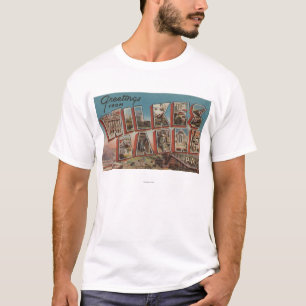 Wilkes-Barre, Pennsylvania - Large Letter Scenes T-Shirt