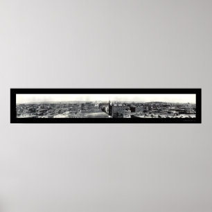 Wilkes-Barre Skyline Photo 1909 Poster
