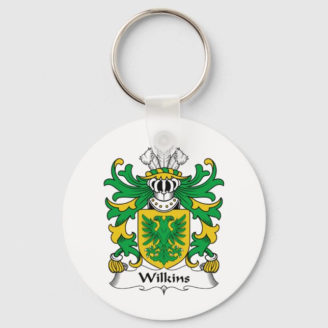 Wilkins Family Crest Key Ring (Front)