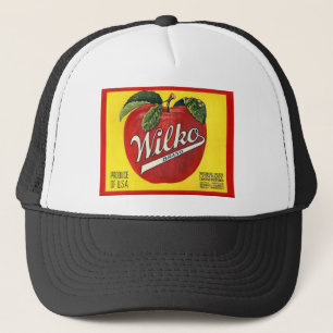 Wilko Brand Apples Vintage Label Trucker Hat