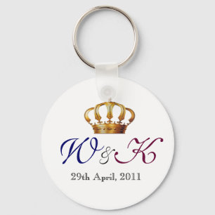 Will and Kate Monogram Keepsake Keychain