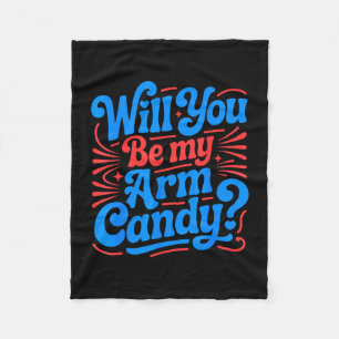Will be arm candy engagement fiancé couple arm fleece blanket