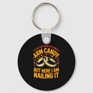 Will be arm candy engagement fiancé couple arm key ring