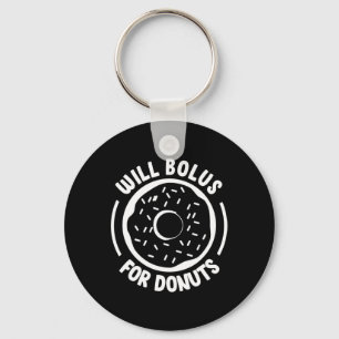 Will Bolus For Doughnuts Fun Diabetes Awareness Di Key Ring
