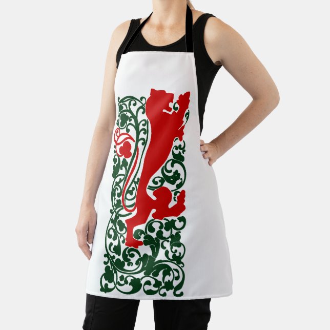 Will Bradley Heraldic Lion Apron (Insitu)