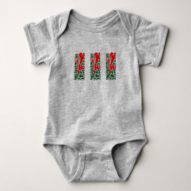 Will Bradley Heraldic Lion Baby Bodysuit (Front)