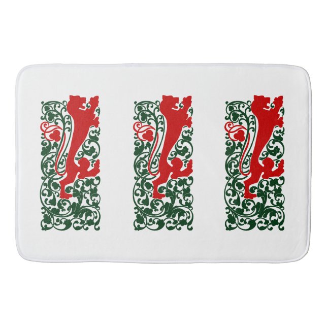 Will Bradley Heraldic Lion Bath Mat (Front)