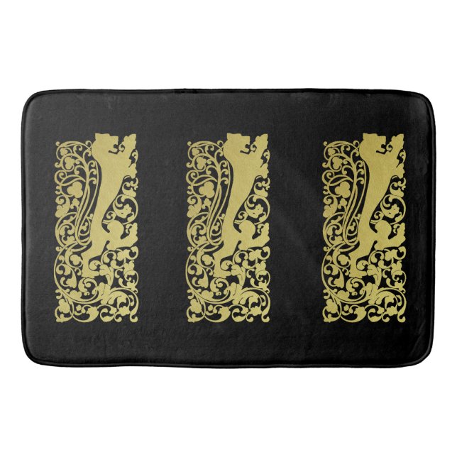 Will Bradley Heraldic Lion Bath Mat (Front)