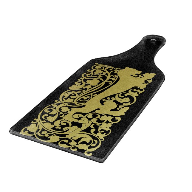 Will Bradley Heraldic Lion Cutting Board (Corner)