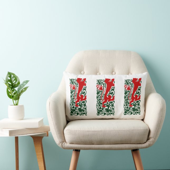 Will Bradley Heraldic Lion Lumbar Cushion (Chair)
