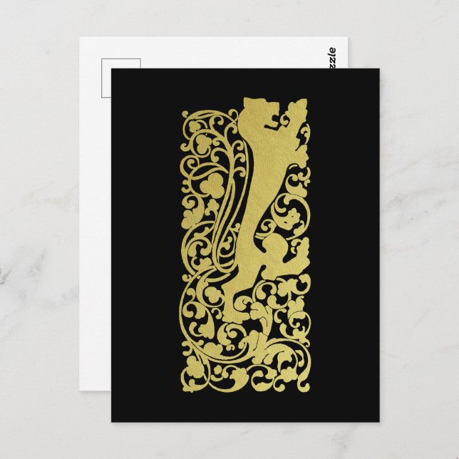 Will Bradley Heraldic Lion Postcard (Front/Back)