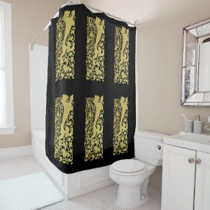 Will Bradley Heraldic Lion Shower Curtain