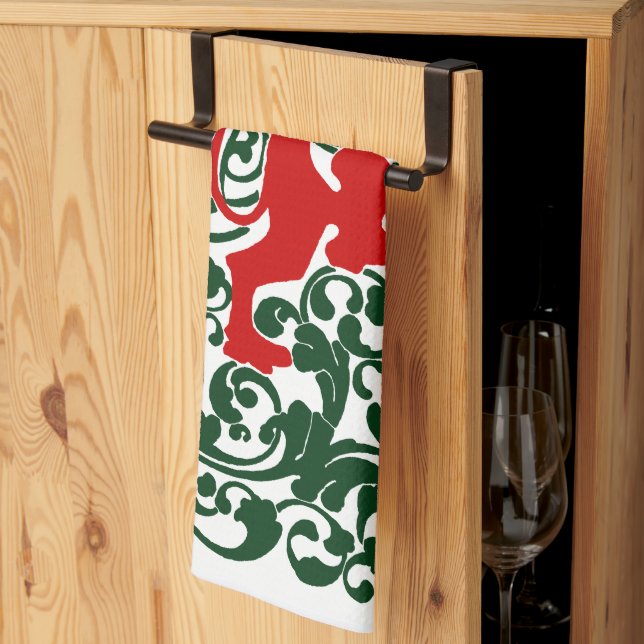 Will Bradley Heraldic Lion Tea Towel (Thirds Fold)