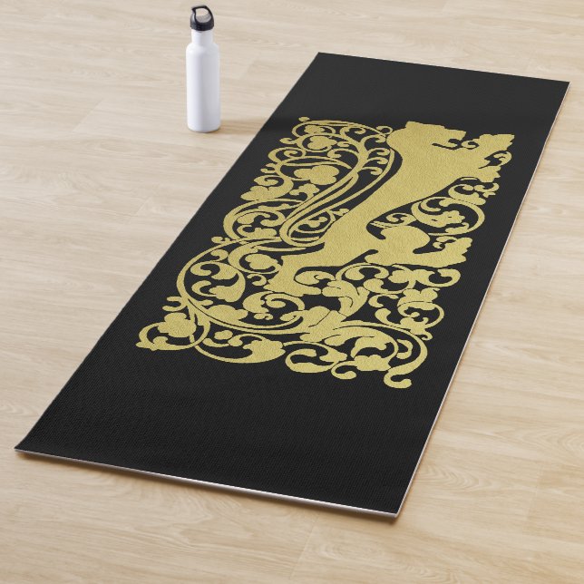 Will Bradley Heraldic Lion Yoga Mat (In Situ)