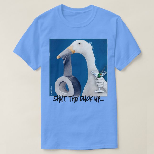 Will Bullas shut the duck up humour animals T-Shirt (Design Front)