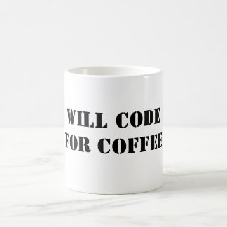 Will code for coffee coffee mug