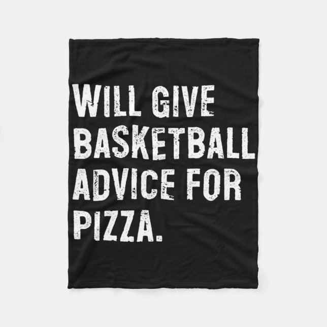Will Give Sketll Advice For Pizza Funny Sketll Coa Fleece Blanket (Front)