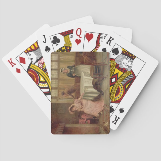 'Will He Come?' (oil on canvas) Playing Cards (Back)