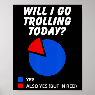 Will I Go Trolling Today Sarcastic Pie Chart Troll