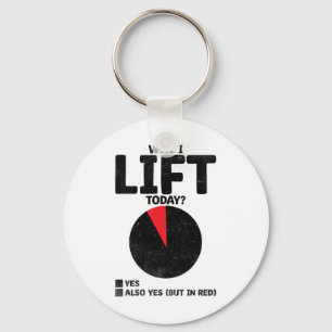 Will I Lift Today Weight Weightlifter Weight Weigh Key Ring