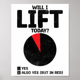 Will I Lift Today Weight Weightlifter Weight Weigh Poster