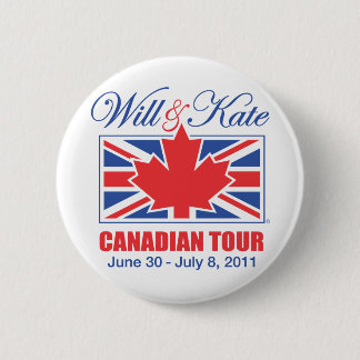 WILL & KATE CANADIAN TOUR 6 CM ROUND BADGE