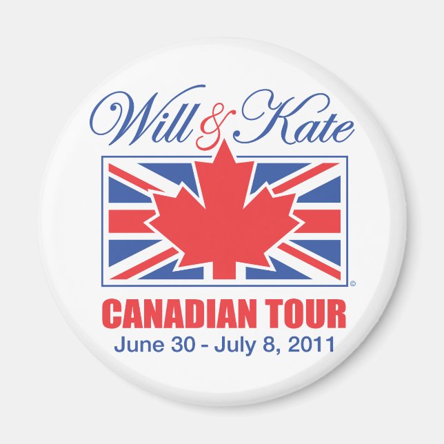 WILL & KATE CANADIAN TOUR MAGNET (Front)