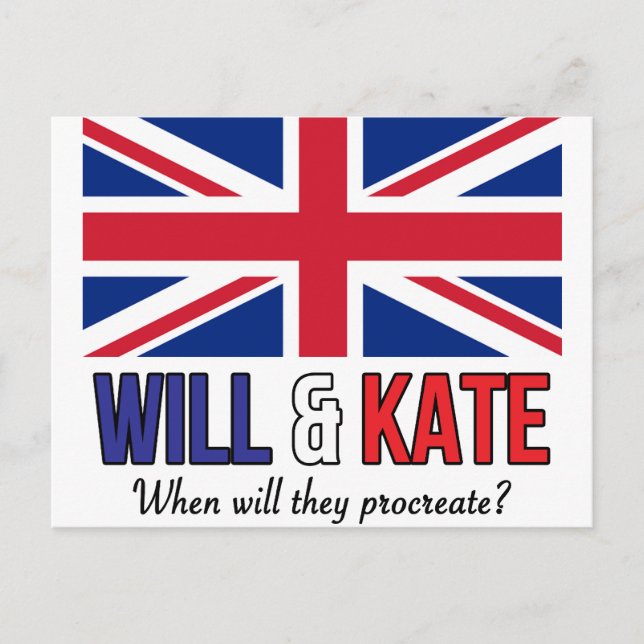 Will & Kate Postcard (Front)