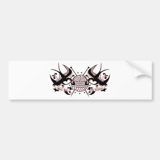 Will knit for tattoos Bumper Sticker