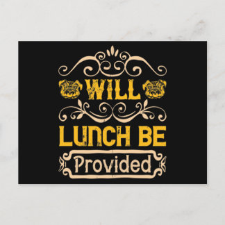 Will Lunch Be Provided Invitation Postcard