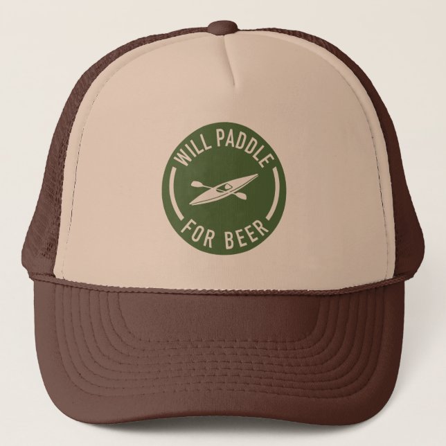 Will Paddle For Beer Trucker Hat (Front)