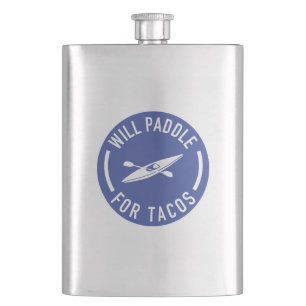 Will Paddle For Tacos Hip Flask