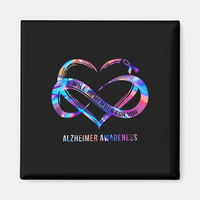 Will Remember For You Alzheimerheimer Awareness 1  Magnet (Front)