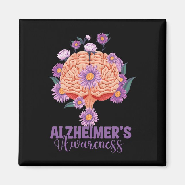 Will Remember For You Brain Alzheimerheimer's Awar Magnet (Front)