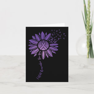 Will Remember For You Purple Sunflower Alzheimerhe Card
