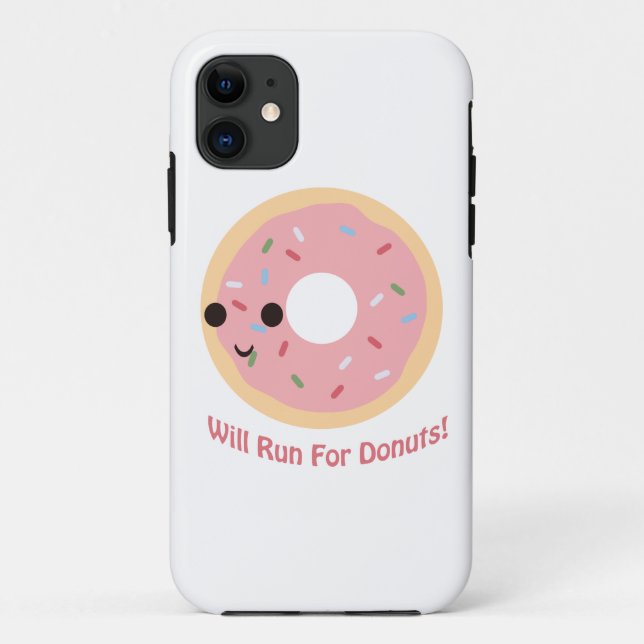 Will Run for Doughnuts Case-Mate iPhone Case (Back)