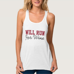 Will Run for Wine, Funny Running Runners Singlet