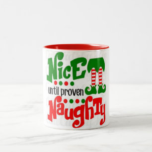 WILL SANTA GIVE ME A BREAK CHRISTMAS Two-Tone COFFEE MUG