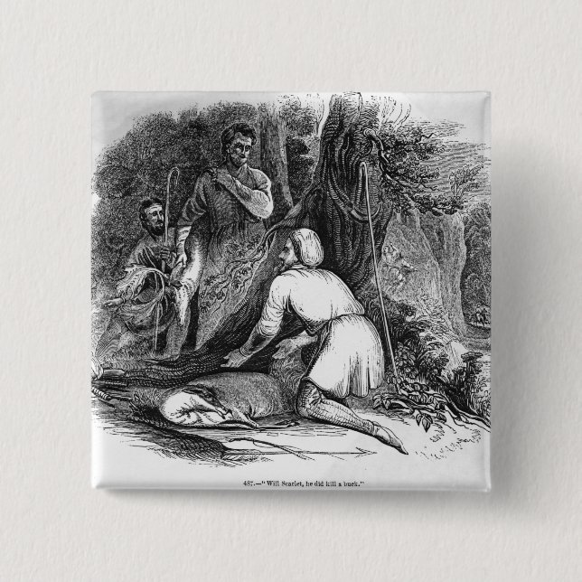 Will Scarlet Kills a Buck 15 Cm Square Badge (Front)