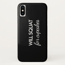 Will Squat for Cupcakes iPhone Case