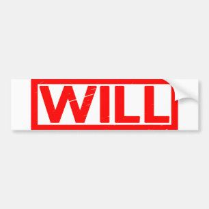 Will Stamp Bumper Sticker