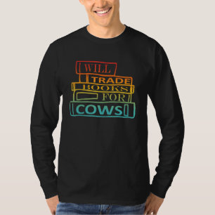 Will Trade Books For Cows Vintage Apparel T-Shirt