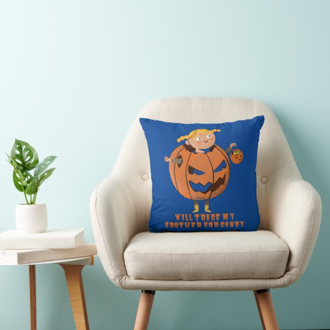 WILL TRADE MY BROTHER FOR CANDY funny halloween    Cushion (Chair)